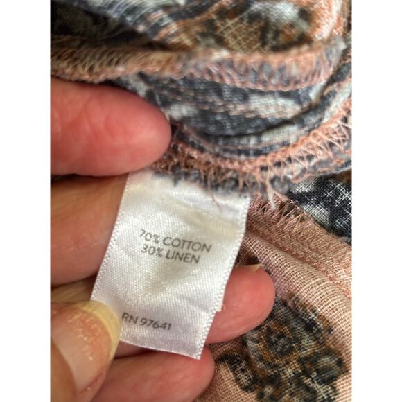 Pure JIll pink/navy top, bohemian, artisan, patchwork, sustainable, rustic - Picture 6 of 6